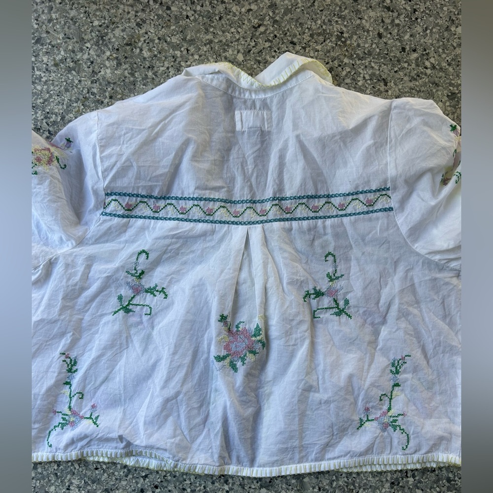 AE Collared Tie Front Embroidered Shirt - Picture 15 of 16